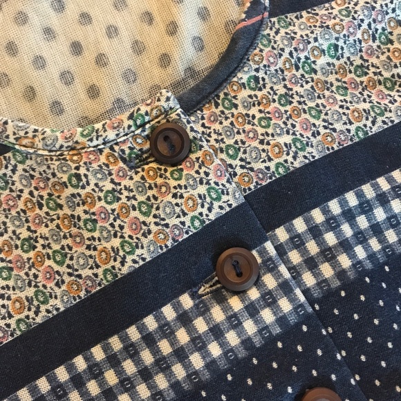 Vintage Xtrovert Cropped Top Women’s Floral Striped Shirt Adjustable Waist Xs-S. - Picture 10 of 14